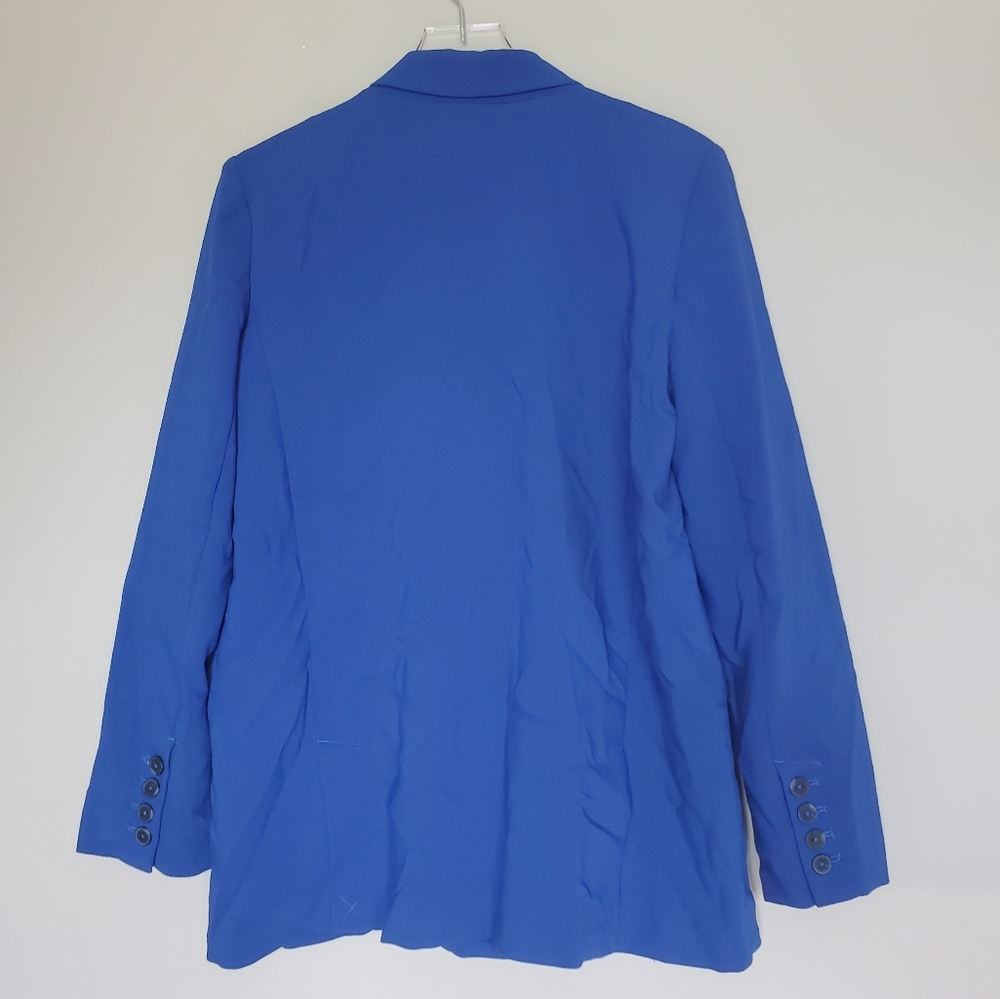 Anthropologie Maeve Double-Breasted Royal Blue Blazer Jacket Size 12 NWT - Picture 8 of 11
